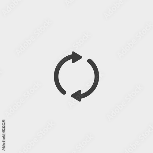 Update Icon in a flat design in black color. Vector illustration eps10