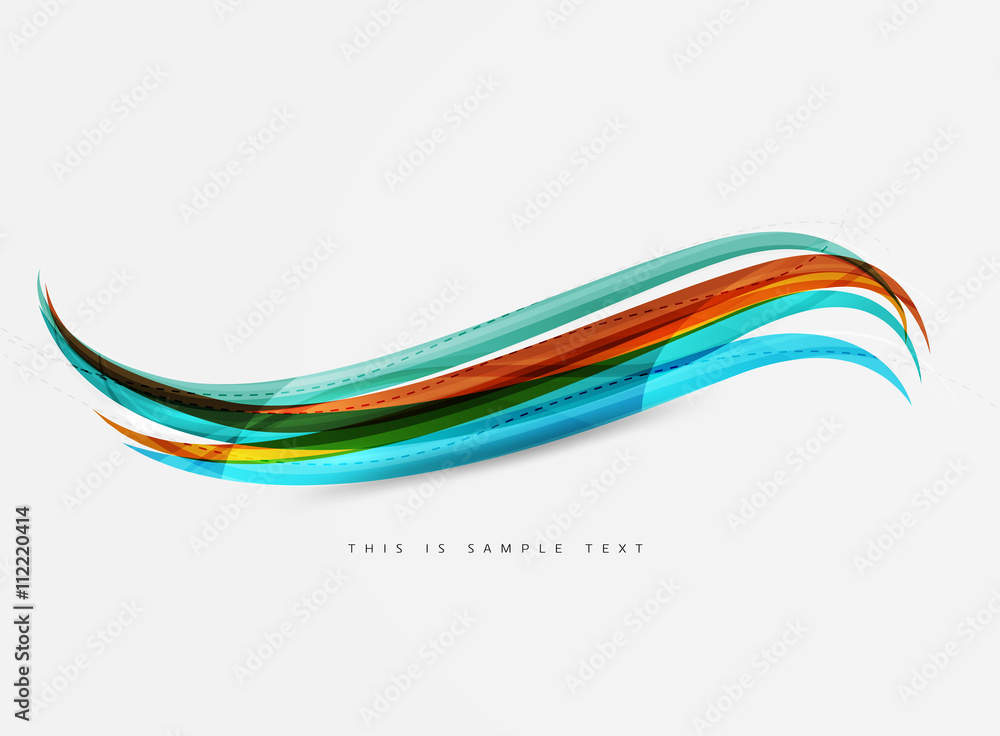 Fototapeta premium Smooth wave line abstract background