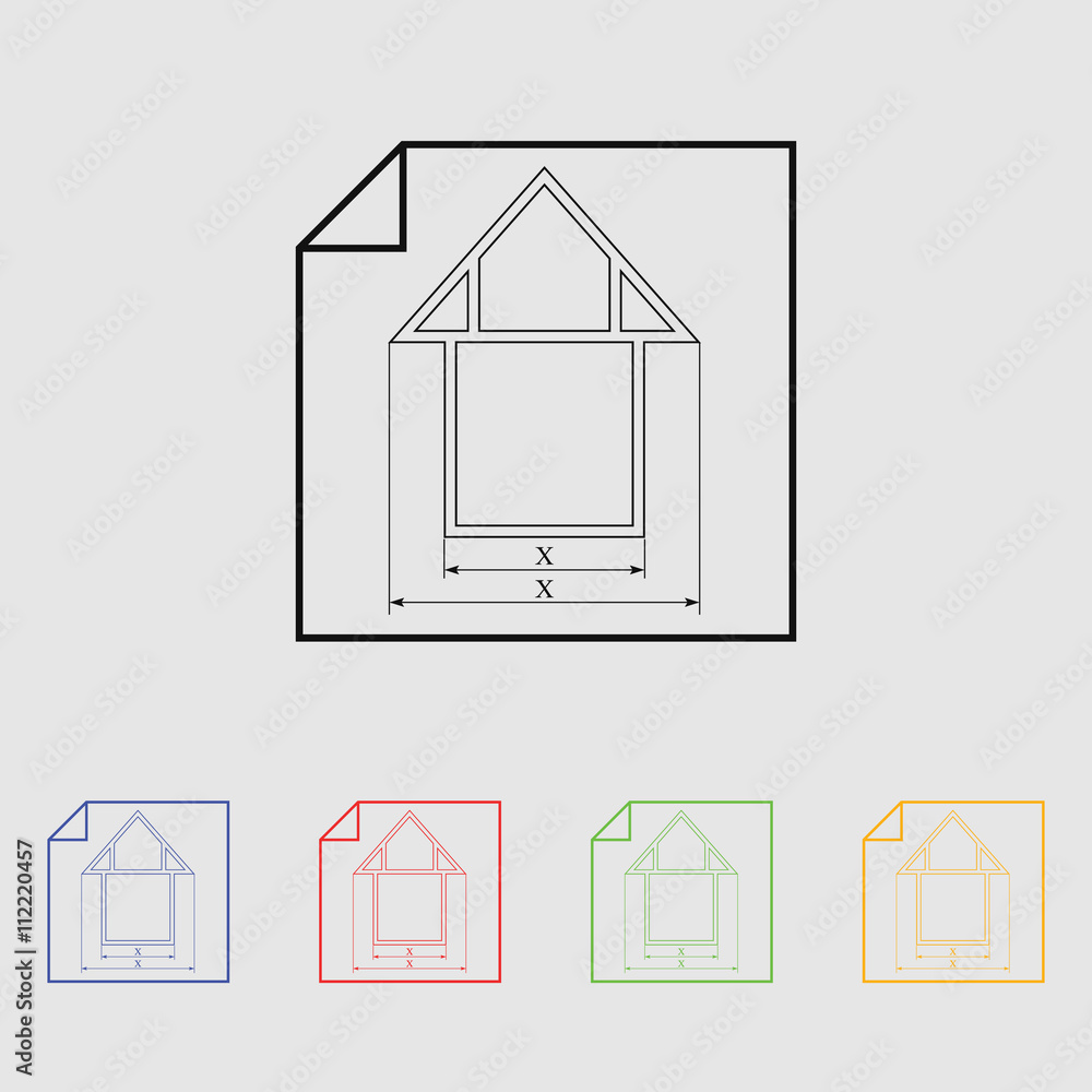 Vector icon house project Vector icon house project