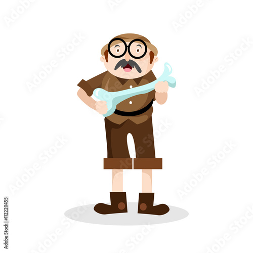  Archaeologist vector illustration