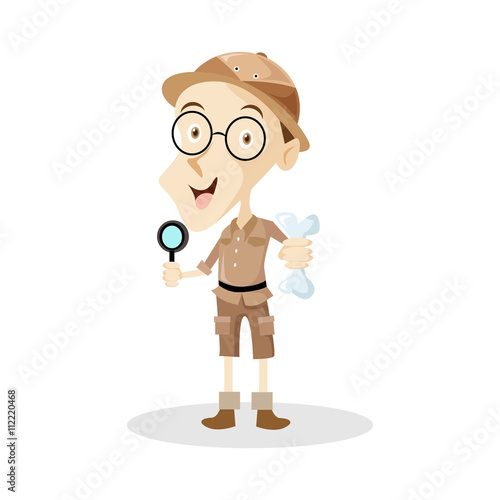  Archaeologist vector illustration