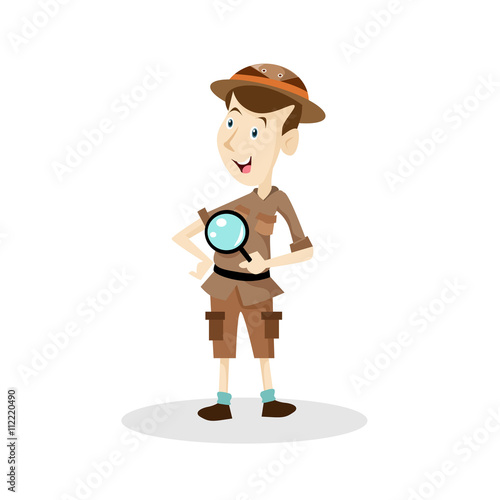  Archaeologist vector illustration