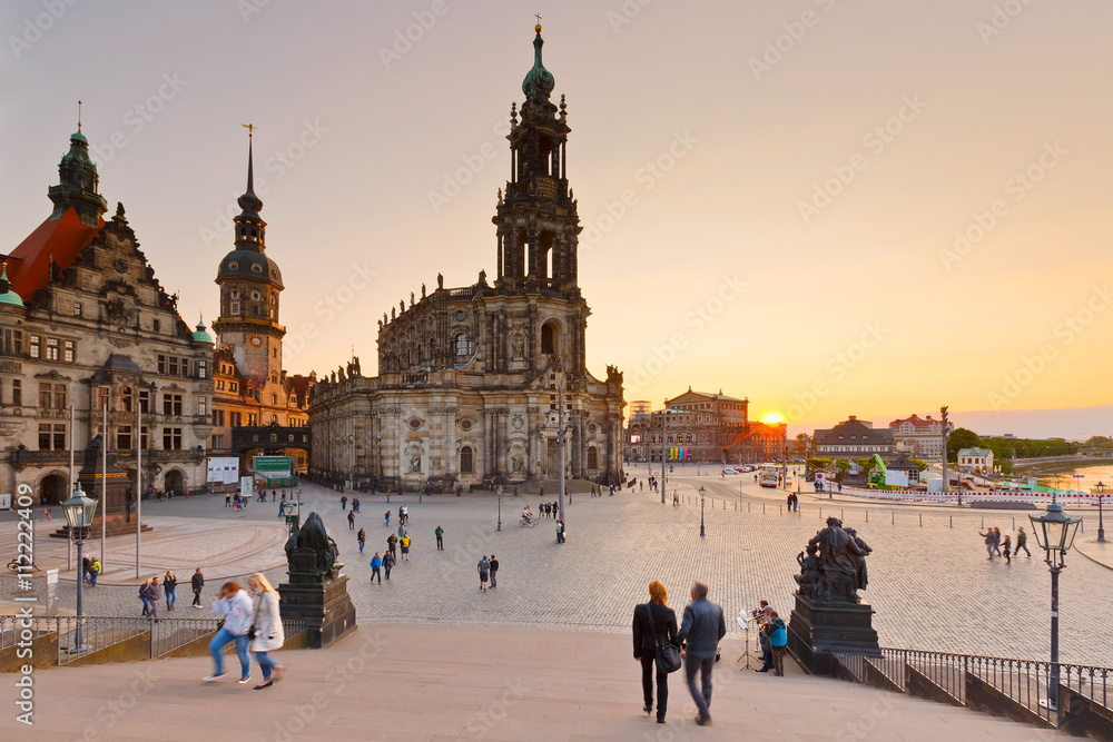Obraz premium Historic architecture in the old town of Dresden, Germany.