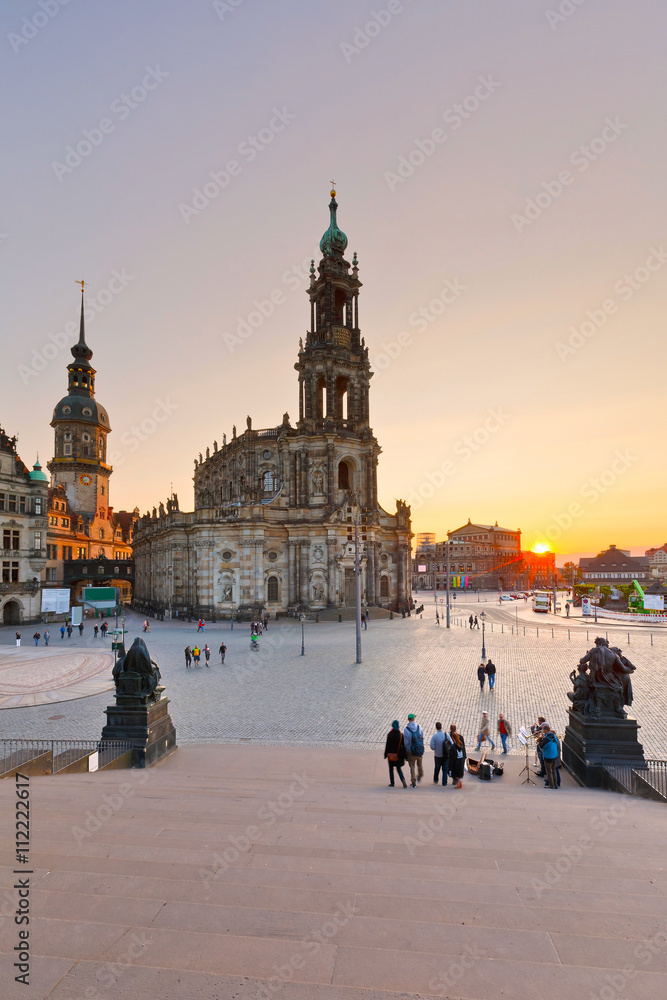Obraz premium Historic architecture in the old town of Dresden, Germany.