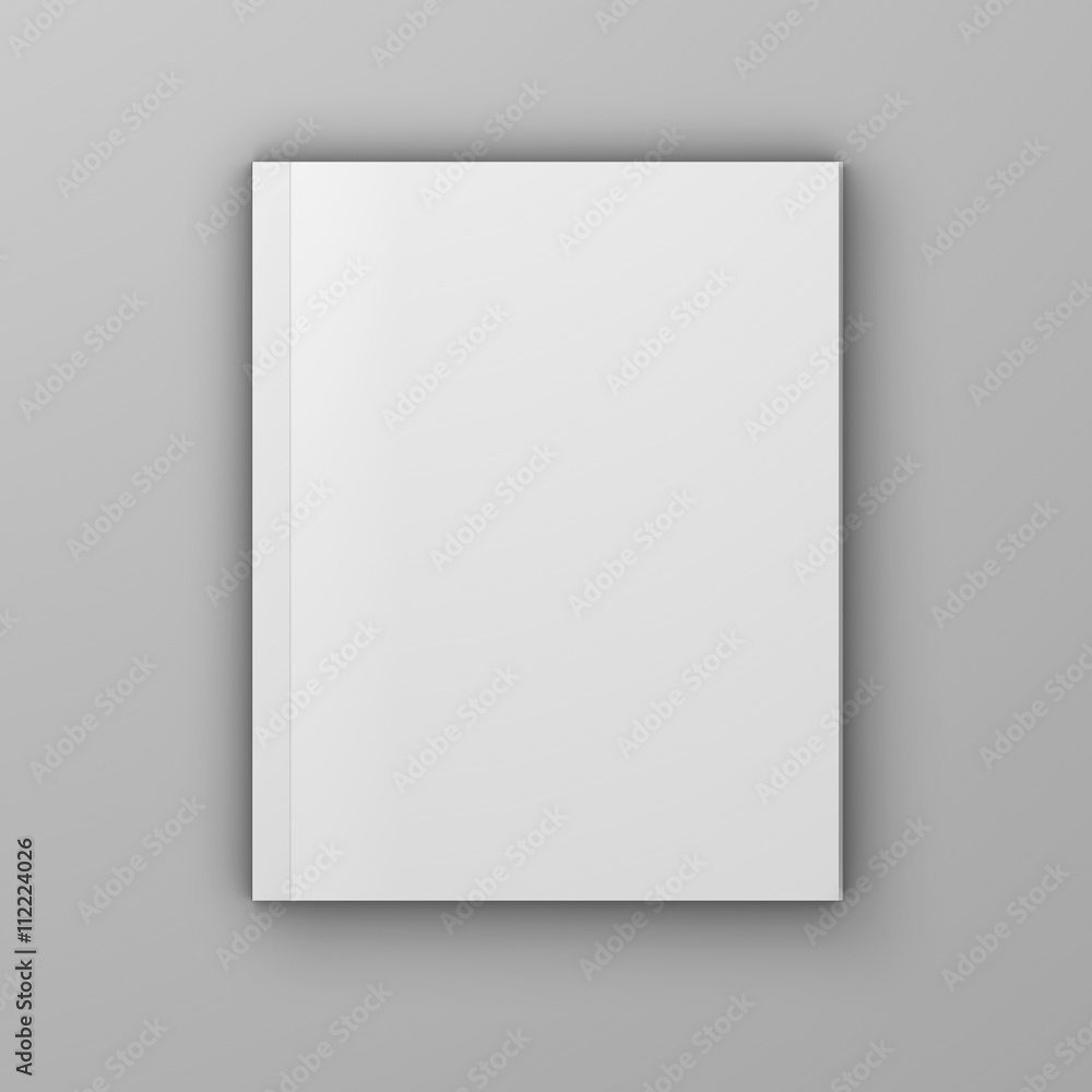 Magazine empty white cover top view. Magazine empty white cover top view.