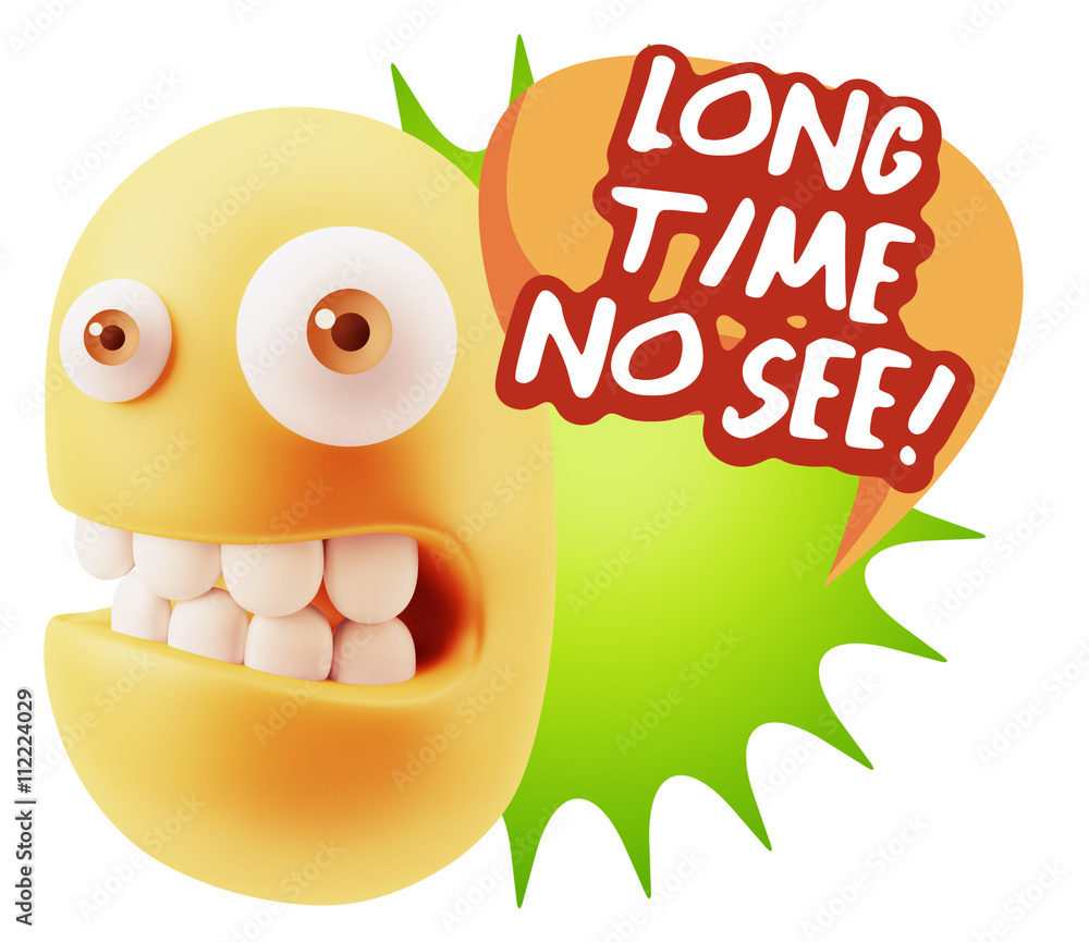 3d Illustration Laughing Character Emoji Expression saying Long 3d Illustration Laughing Character Emoji Expression saying Long