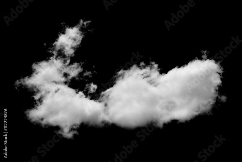 clouds isolated on black background