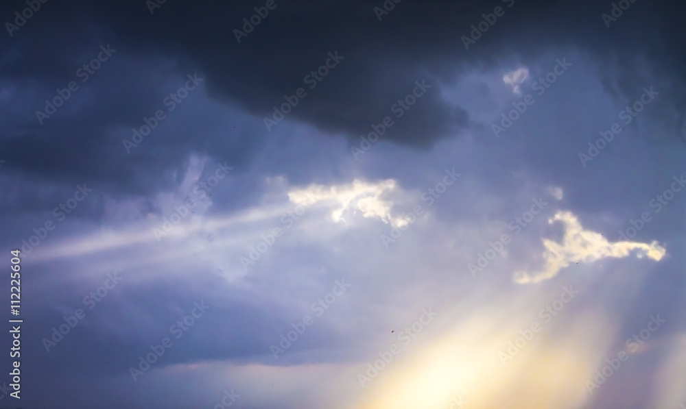 rain, colorful blue sunrise, sunset clouds and sun rays, Nature, background, landscape rain, colorful blue sunrise, sunset clouds and sun rays, Nature, background, landscape