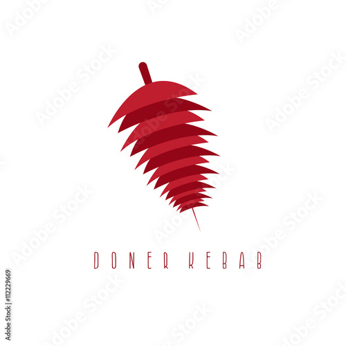 gyros doner kabob isolated vector design template