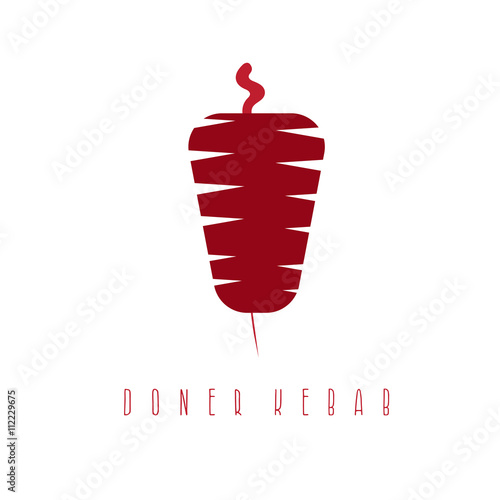gyros doner kabob isolated vector design template