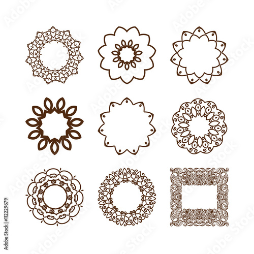 Set of simple linear monograms.