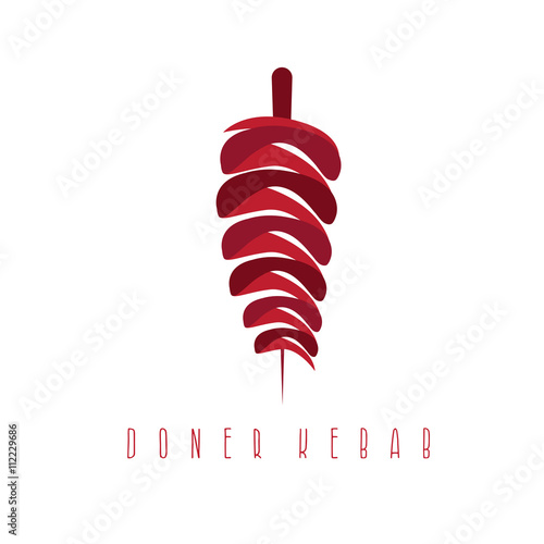gyros doner kabob isolated vector design template