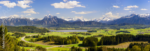 Panorama Landschaft in Bayern im Allgäu bei Fuessen photo