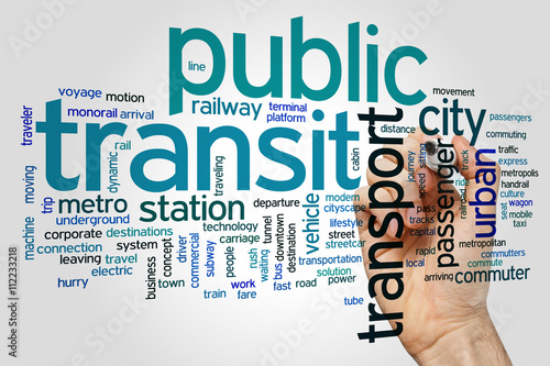 Public transit word cloud
