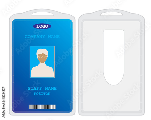 staff id tag vector design