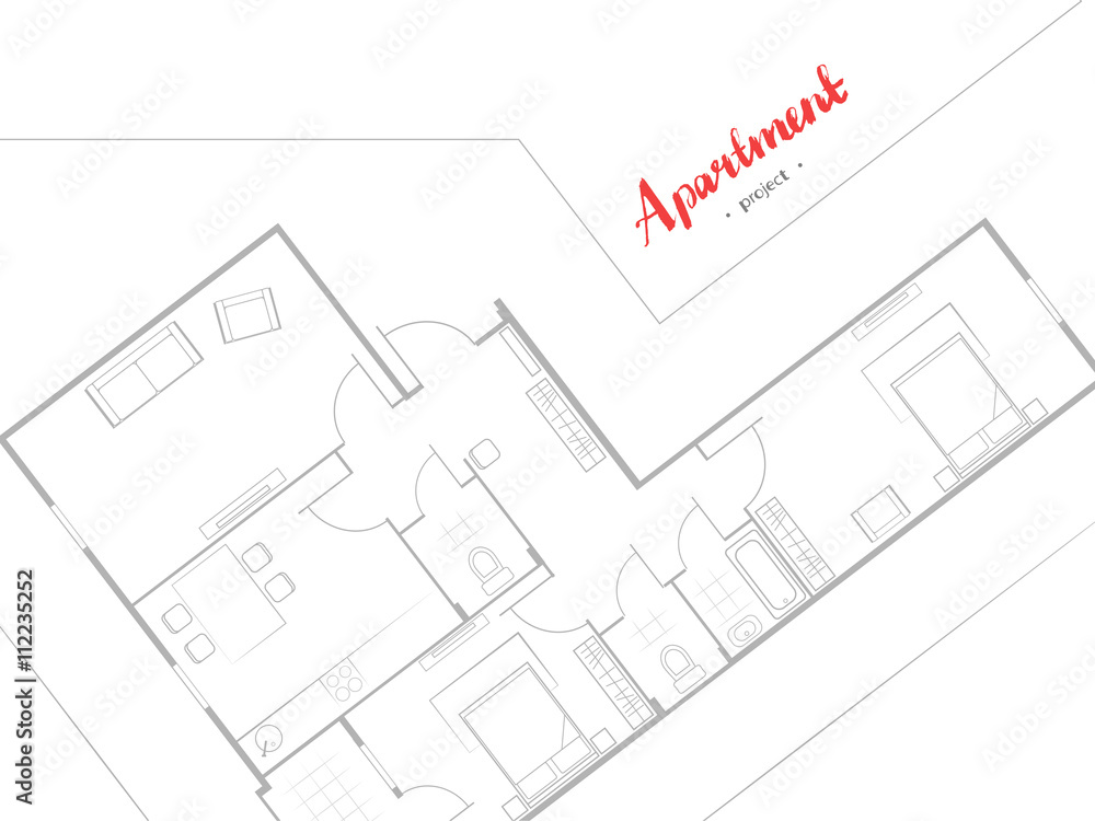 apartment project top view apartment project top view
