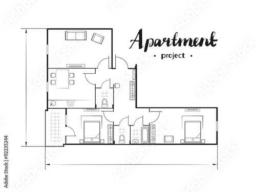 apartment project top view
