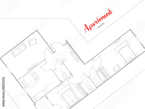 apartment project top view