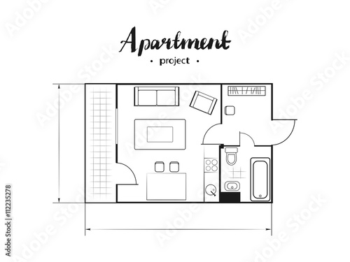 apartment project top view