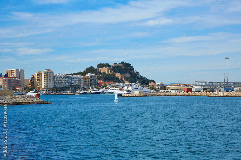 Denia port Marina in Mediterranean Spain