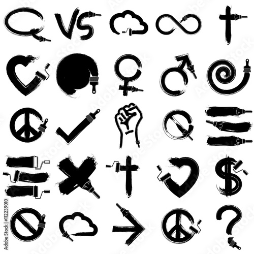Vector hand-drawn symbols s...