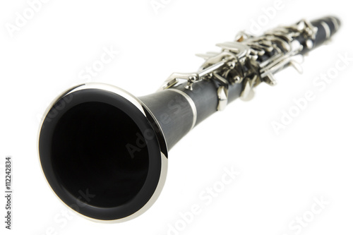 Fotografia clarinet in overwhite / overwhite portrait of clarinet - pavilion detail