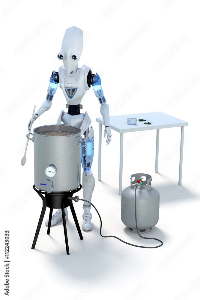 Robot Brewing Beer Robot Brewing Beer