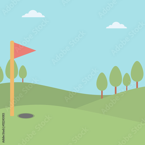 Background of golf field