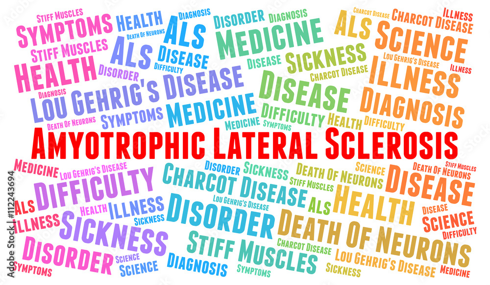 Amyotrophic Lateral Sclerosis word cloud concept Amyotrophic Lateral Sclerosis word cloud concept