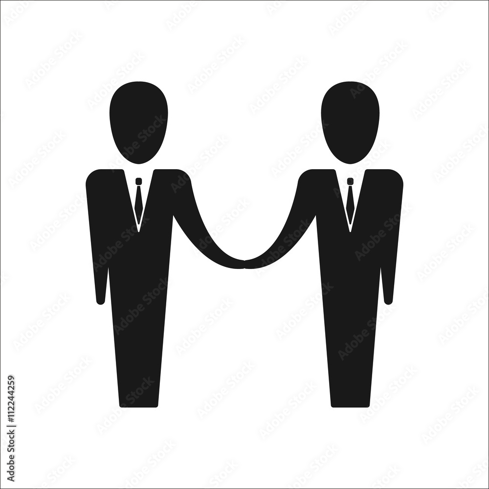 Businessman team sign simple icon on background Businessman team sign simple icon on background