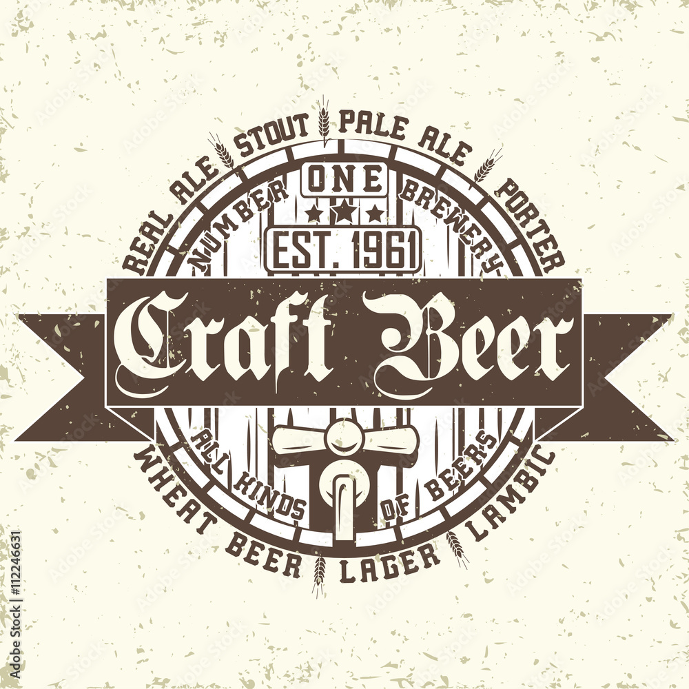 Obraz premium Craft beer emblem