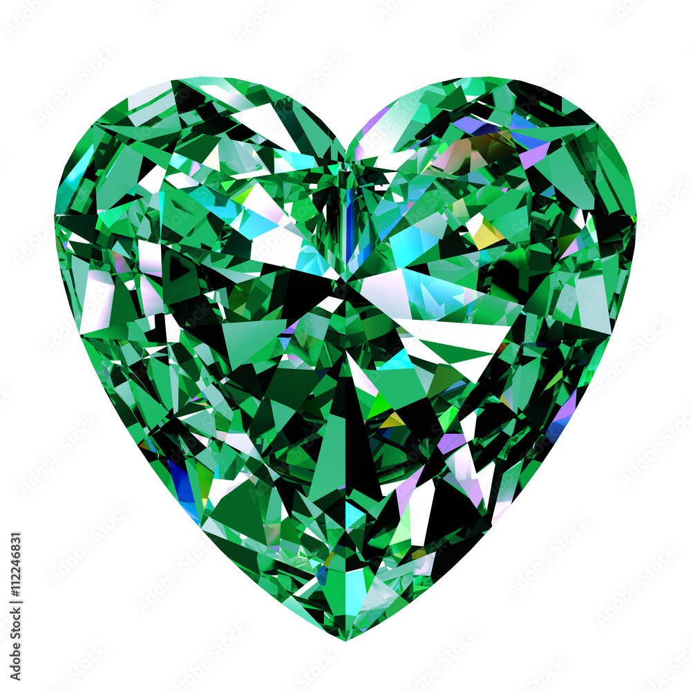 Fototapeta premium Green Emerald Heart
