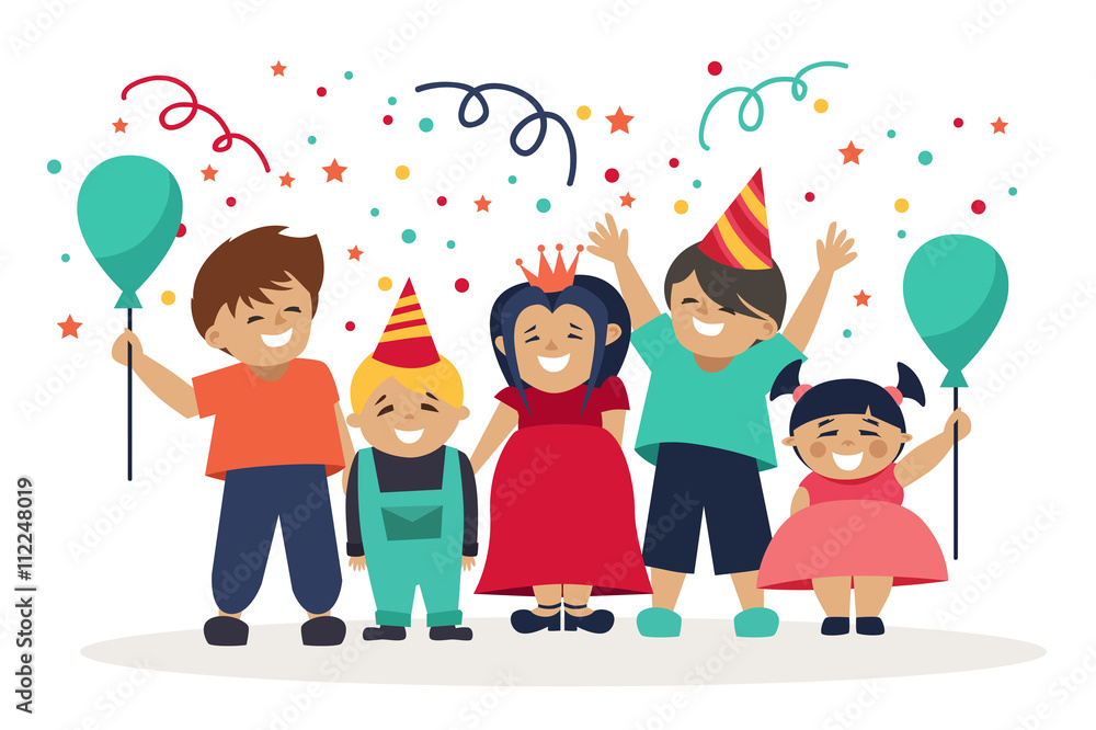 Fototapeta premium children. celebration. birthday. vector illustration. child.