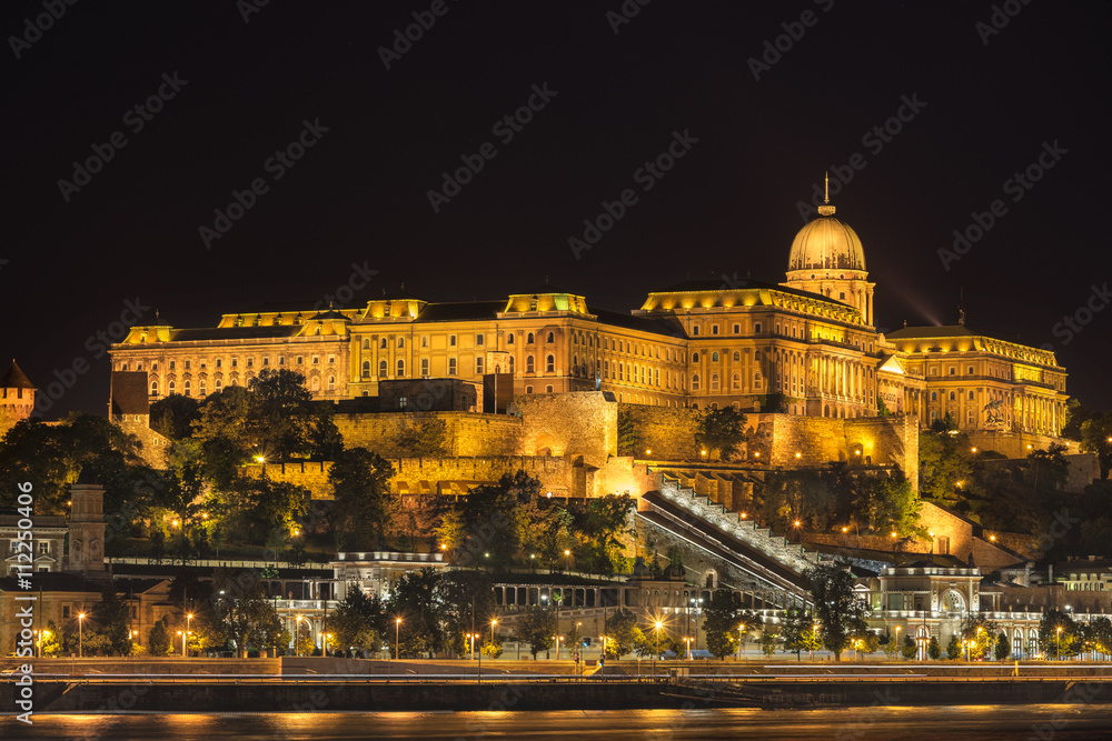 Fototapeta premium Buda Castle on the Danube River in Budapest