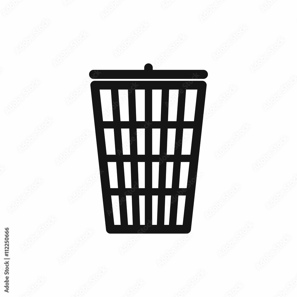 Trash can icon, simple style Trash can icon, simple style