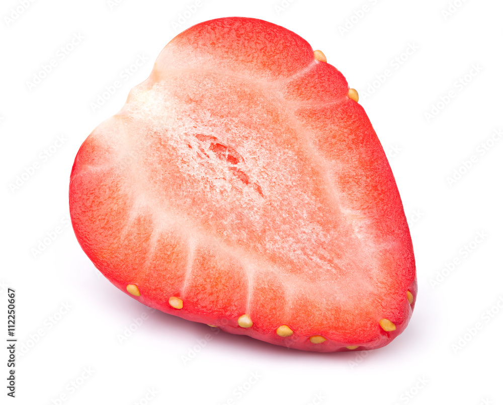 Perfectly cleaned sliced strawberry isolated on the white background with clipping path Perfectly cleaned sliced strawberry isolated on the white background with clipping path