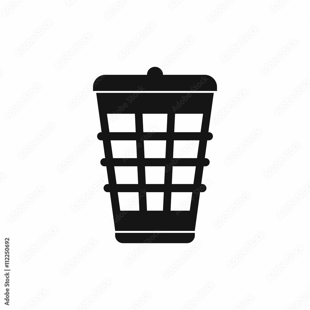 Trash can icon, simple style Trash can icon, simple style