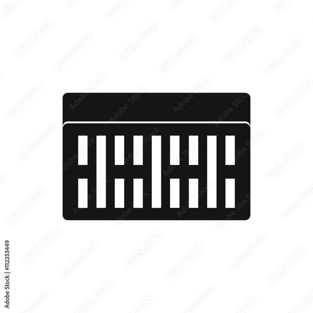 One building brick icon, simple style One building brick icon, simple style