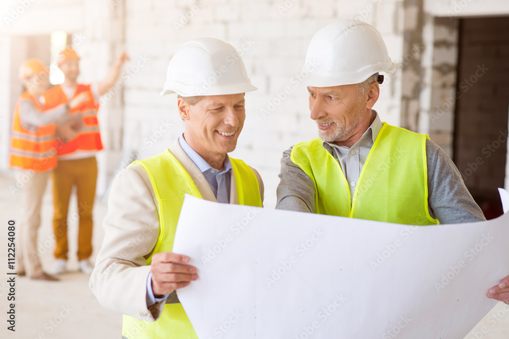 Construction workers. Team of project Construction workers. Team of project