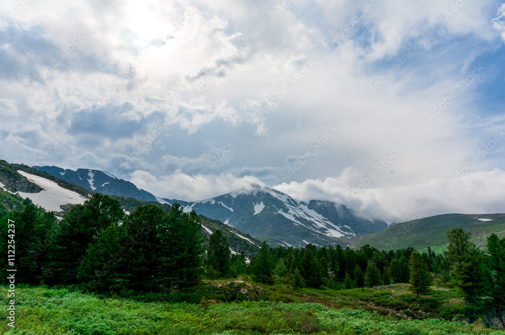 Landscape view in a mountain in Altay