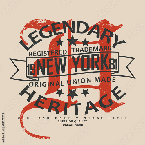 Denim typography print