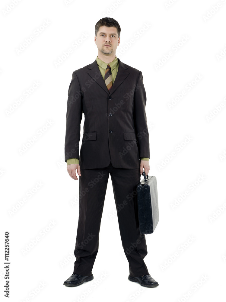 corporate man holding briefcase corporate man holding briefcase