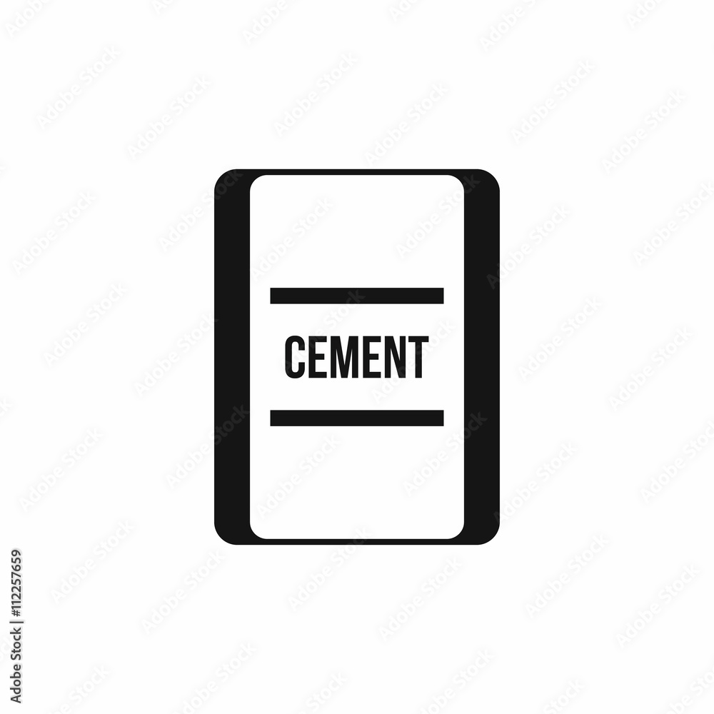 One bag of cement icon, simple style One bag of cement icon, simple style