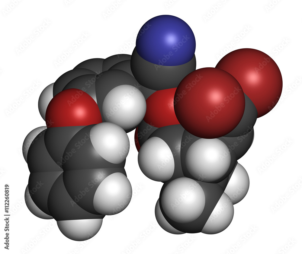 Deltamethrin insecticide molecule (synthetic pyrethroid). Deltamethrin insecticide molecule (synthetic pyrethroid).