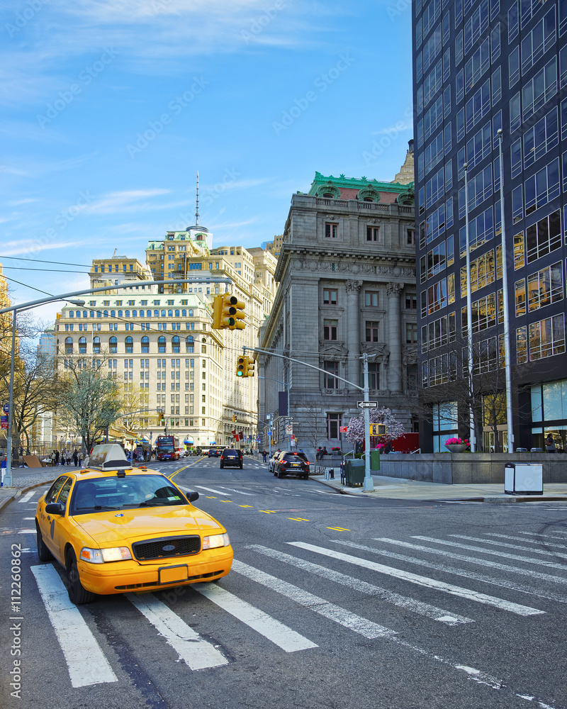 Street scene in Financial District of Lower Manhattan