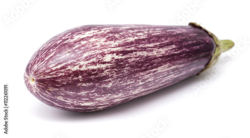 striped eggplant isolated on white