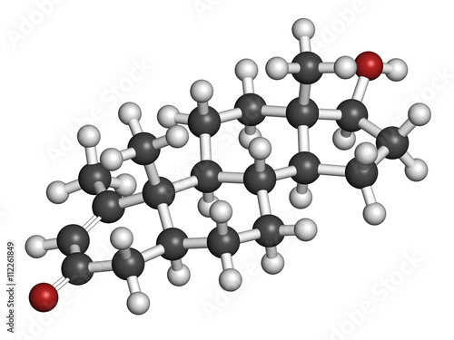 Metenolone anabolic steroid molecule. Used (banned) in sports doping.