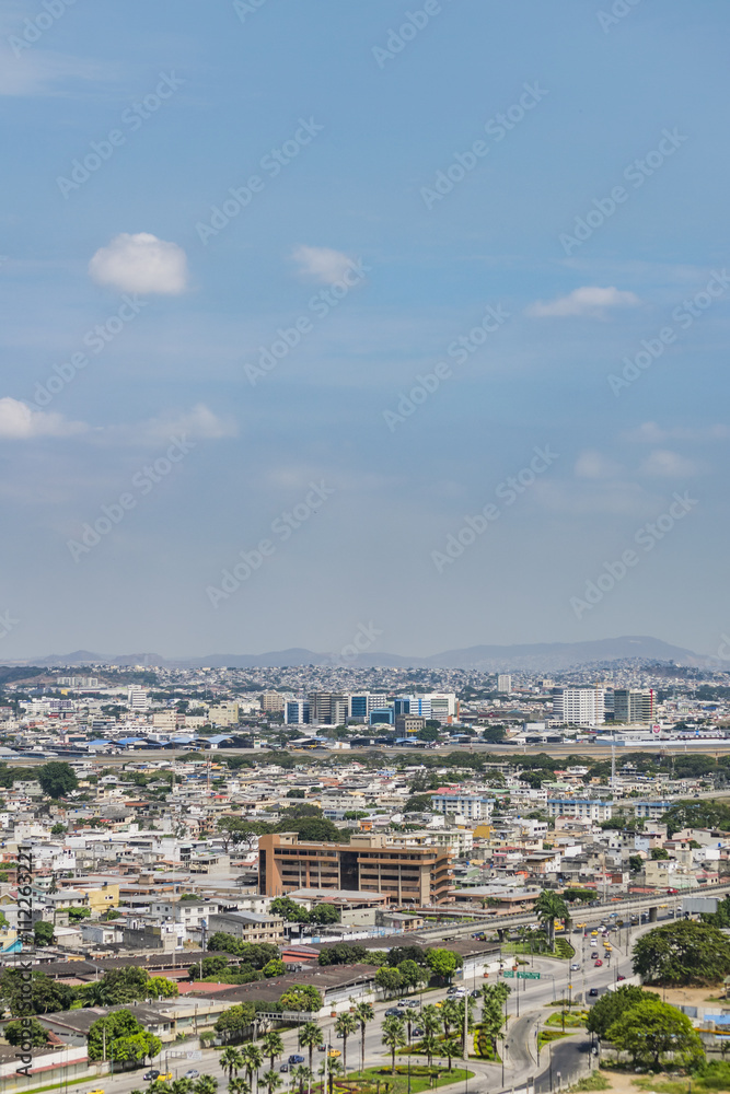 Aerial View of Guayaquil from Cerro Santa Ana