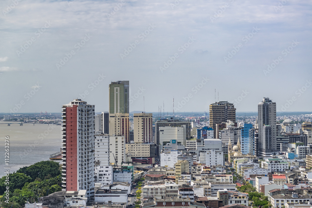 Aerial View of Guayaquil from Cerro Santa Ana