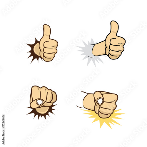 hand sign gesture cartoon theme